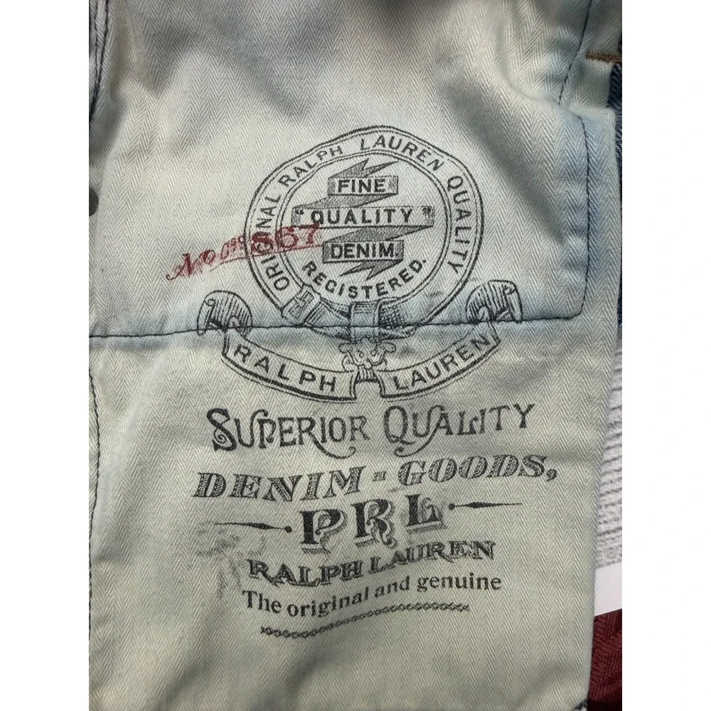 Polo Ralph Lauren Straight Jeans Mens 34x34 Blue Denim Relaxed Fit 5-Pocket Logo